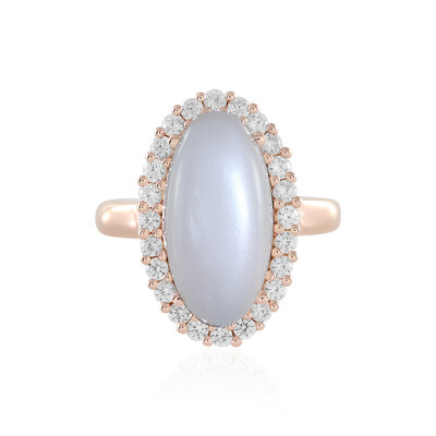 Anillo en plata con Piedra de Luna blanca (KM by Juwelo)