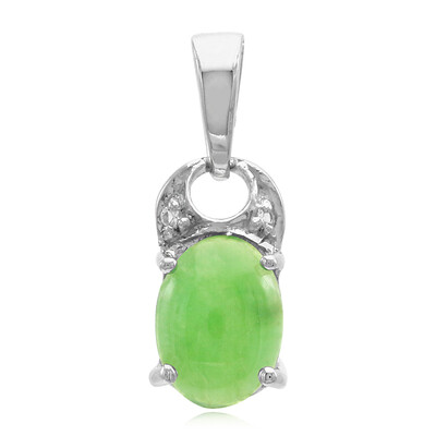 Colgante en plata con Crisoprasa imperial