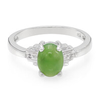 Anillo en plata con Crisoprasa imperial