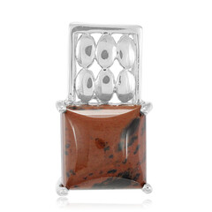 Colgante en plata con Obsidiana caoba