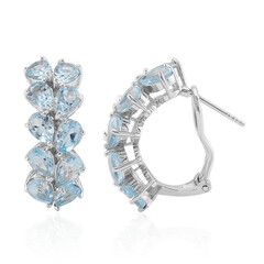 Pendientes en plata con Topacio azul cielo