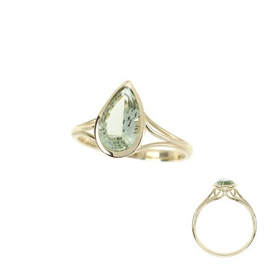 Anillo en oro con Amatista verde (dagen)