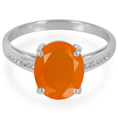 Anillo en plata con Cornalina