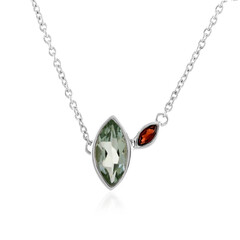 Collar en plata con Amatista verde