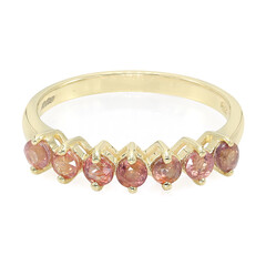 Anillo en oro con Zafiro Padparascha no calentado