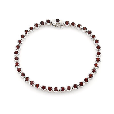 Brazalete en plata con Granate de Mozambique