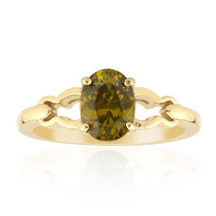 Anillo en oro con Esfalerita de Bulgaria