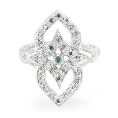 Anillo en plata con Diamante fantasía