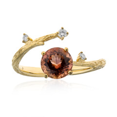 Anillo en oro con Turmalina neón del Congo (Smithsonian)