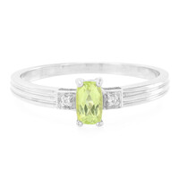 Anillo en plata con Turmalina cuprífera