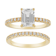 Anillo en plata con Topacio blanco