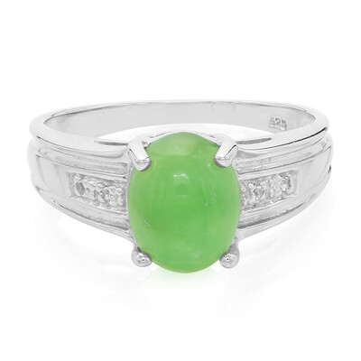 Anillo en plata con Crisoprasa imperial