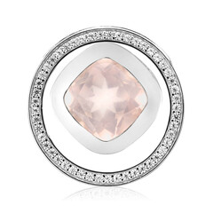 Colgante en plata con Cuarzo rosa