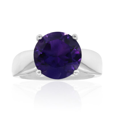 Anillo en plata con Amatista de Zambia