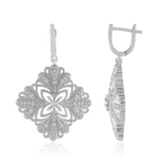 Pendientes en plata con Zafiro blanco