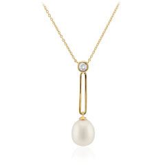 Collar en plata con Perla blanca Freshwater