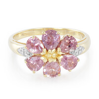 Anillo en oro con Zafiro Padparascha no calentado (AMAYANI)