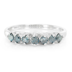 Anillo de hombre en plata con Diamante fantasía