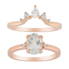 Anillo en plata con Topacio blanco