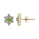 Pendientes en oro con Tsavorita de Tanzania (Adela Gold)