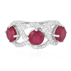 Anillo en plata con Rubí de Madagascar