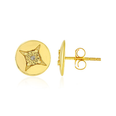 Pendientes en plata con Diamante PK (J)