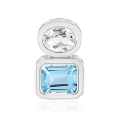 Colgante en plata con Topacio azul cielo