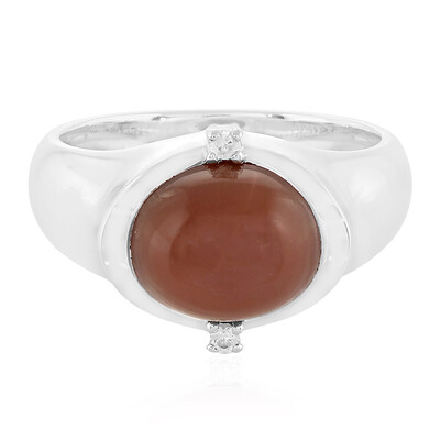 Anillo en plata con Piedra de luna de Kangeyam