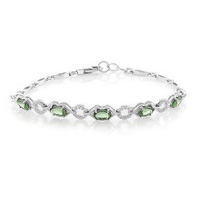 Brazalete en plata con Apatita Cromada