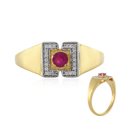 Anillo en plata con Rubí de Madagascar