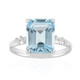 Anillo en plata con Topacio azul cielo