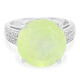 Anillo en plata con Prehnita