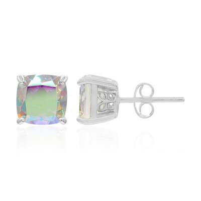 Pendientes en plata con Cuarzo Rayo de luna