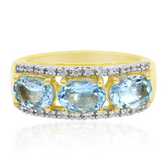 Anillo en oro con Aguamarina Medina