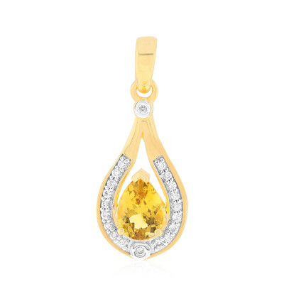 Colgante en oro con Berilo dorado de Australia