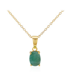 Collar en plata con Esmeralda de Brasil