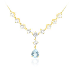 Collar en plata con Topacio azul cielo