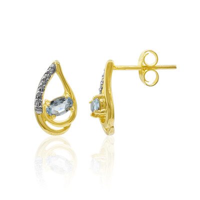 Pendientes en plata con Topacio azul cielo