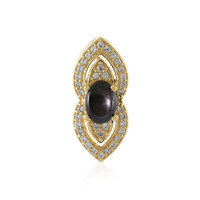 Colgante en plata con Zafiro estrella negra