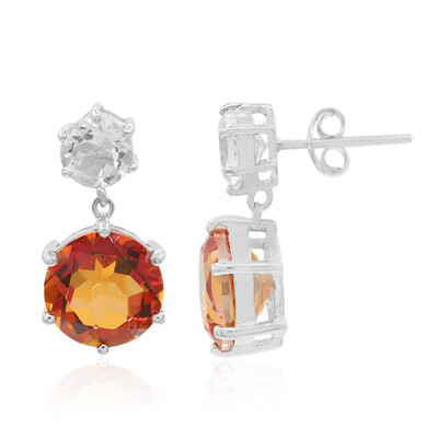Pendientes en plata con Cuarzo místico Crepúsculo