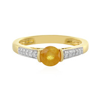 Anillo en plata con Zafiro amarillo de Madagascar