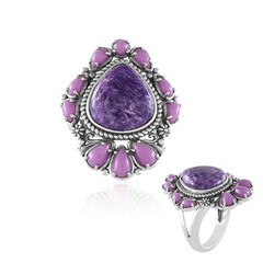 Anillo en plata con Charoita (Desert Chic)