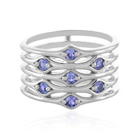 Anillo en plata con Tanzanita