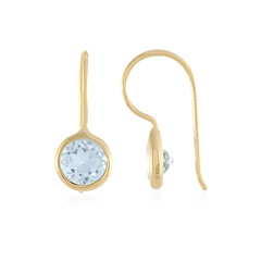 Pendientes en plata con Topacio azul cielo
