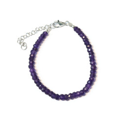 Brazalete en plata con Amatista de Zambia