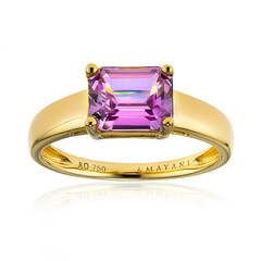 Anillo en oro con Diáspora rosa (AMAYANI)
