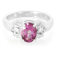 Anillo en plata con Topacio uva