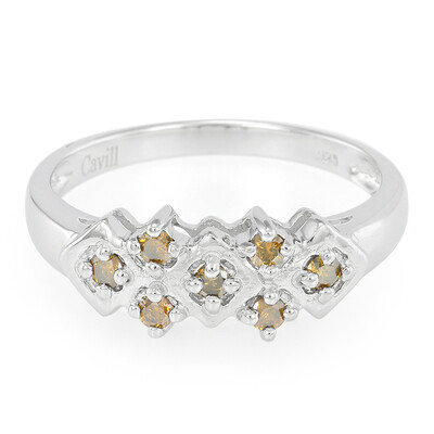 Anillo de hombre en plata con Diamante fantasía