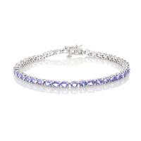Brazalete en plata con Tanzanita