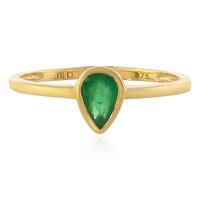 Anillo en oro con Esmeralda de Zambia
